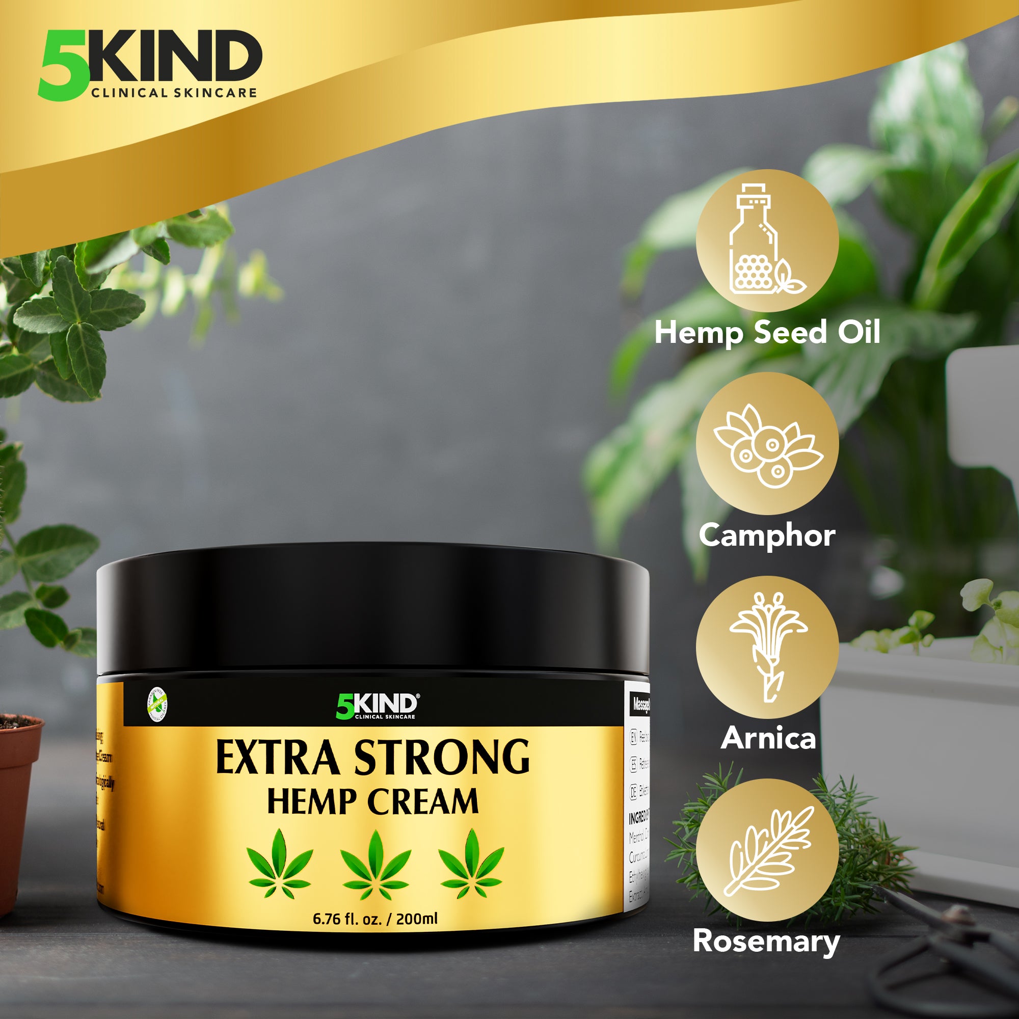 5Kind Extra Strong Hemp Cream 200ml