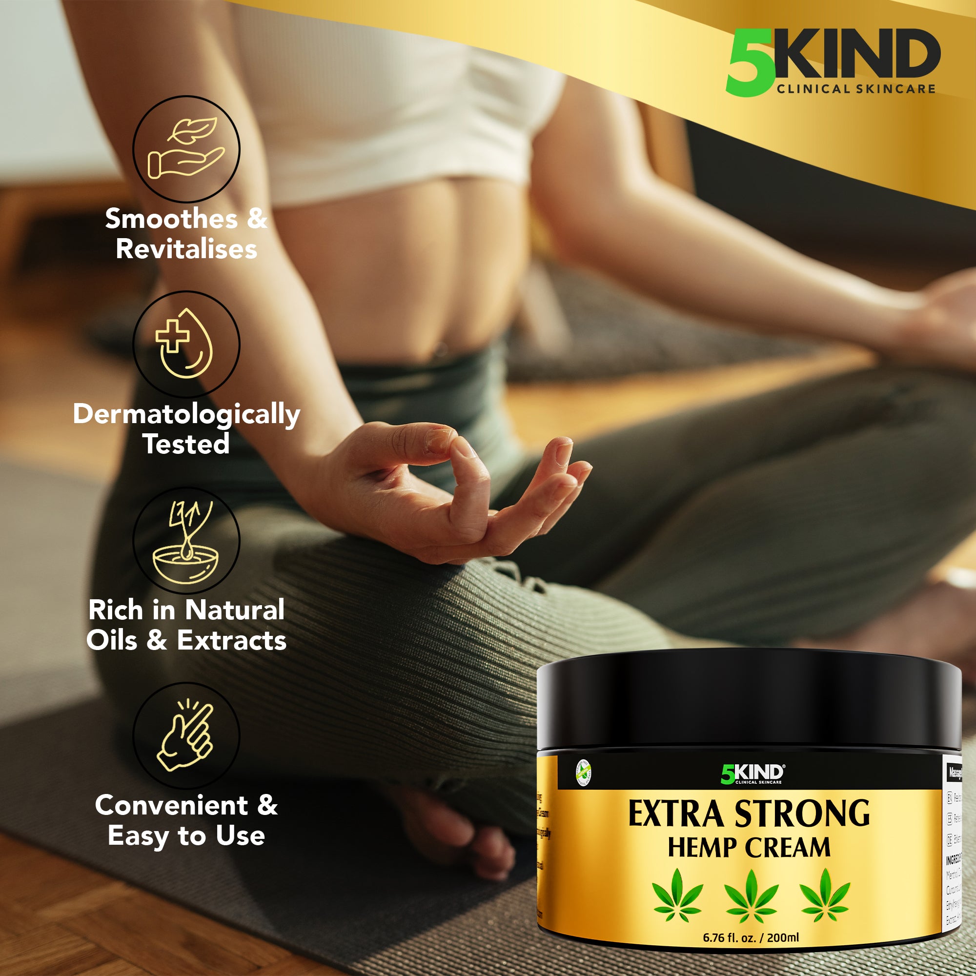 5Kind Extra Strong Hemp Cream 200ml